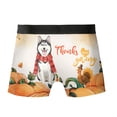 thumbnail image 2 of Happy Thanksgiving Siberian Husky with Turkey Pumpkins Autumn Vibes All Over Print Boxer Briefs Underwear for Men Dad Husky Dog Lover Gifts - 12018, 2 of 6