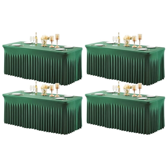 Mantel Party Talk, 4 paquetes, verde para mesa rectangular de 6 pies