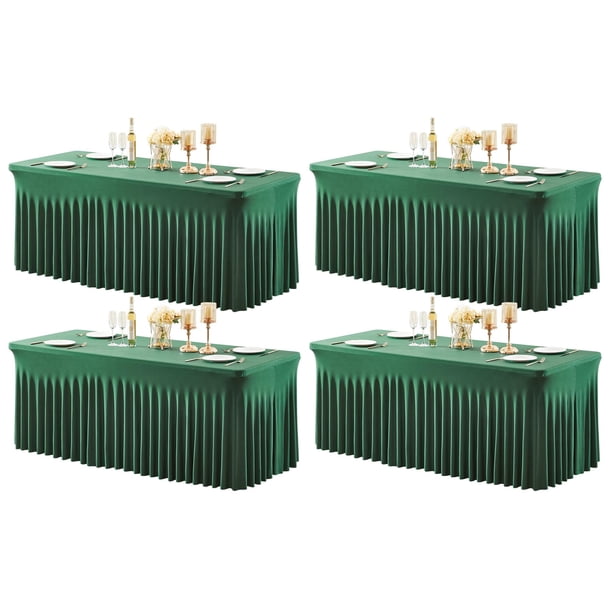 Mantel Party Talk, 4 paquetes, verde para mesa rectangular de 6 pies