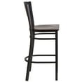 thumbnail image 5 of Flash Furniture HERCULES Series Black Circle Back Metal Restaurant Barstool - Walnut Wood Seat, 5 of 7