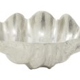 thumbnail image 6 of DecMode 11" Asymmetrical Textured Shell Aluminum Metal Decorative Bowl, 6 of 15