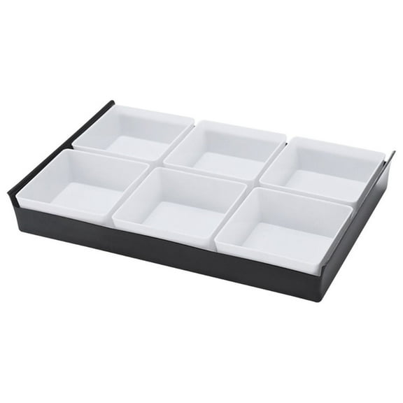 KQJQS Multi Compartment Dried Fruit Tray Squares Snack Tray Plastic Snack Display Tray Candy Snack Tray Organizer For Kitchen And Party Food And Pantry Organization