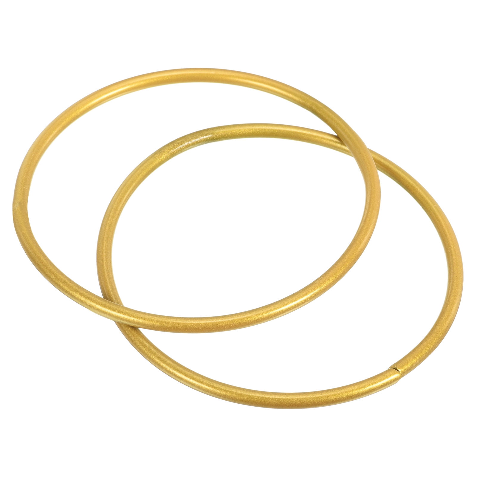 Lot de 5 anneaux en métal – Anneaux en macramé pour attrape-rêves et autres travaux manuels (10,2 cm, argenté