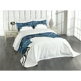 thumbnail image 3 of Ambesonne Octopus Quilted Bedspread Set 3 Pcs, Abstract Marine Pattern, King Size, Violet Blue Turquoise, 3 of 5