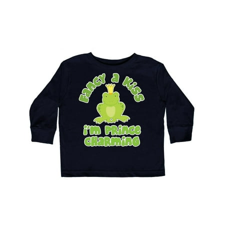 

Inktastic Fancy A Kiss I m Prince Charming Gift Toddler Boy Girl Long Sleeve T-Shirt