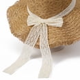 thumbnail image 7 of Straw Sun Hats for Women Wide Brim Hat with Bow Beach Sun Hat, 7 of 7