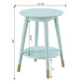 thumbnail image 4 of Convenience Concepts Wilson Mid Century Round End Table with Bottom Shelf, 4 of 4