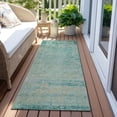 thumbnail image 3 of Dalyn Rugs Machine Washable Indoor/Outdoor Chantille Teal 2'3" x 7'6" Runner Rug, 3 of 7