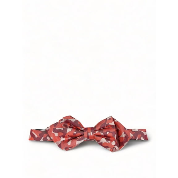 Red Camouflage Silk Bow Tie by Paul Malone