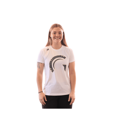 Guardian X New Balance Women's Short Sleeve Tech Tee, White/Grey/Rose Gold, Medium