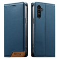 thumbnail image 1 of Funda Tipo Cartera de Cuero Sintético para Samsung Galaxy A15 Bloqueo RFID, con Ranuras para Tarjetas y Bolsillo para Efectivo, Cierre Magnético Fuerte Azul, 1 of 6