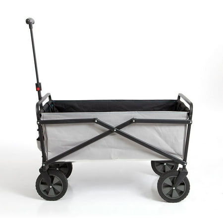 Manual Pond - Seina Manual 150 Pound Capacity Folding Steel Wagon Outdoor Garden Cart, Gray
