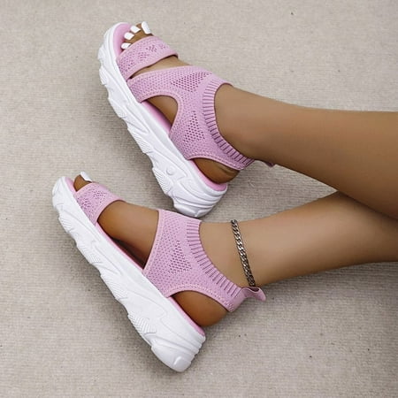 

Wedge Sandals for Women Comfortable Slide Dressy Beach Walking Slip On Platform Casual Sandal A3
