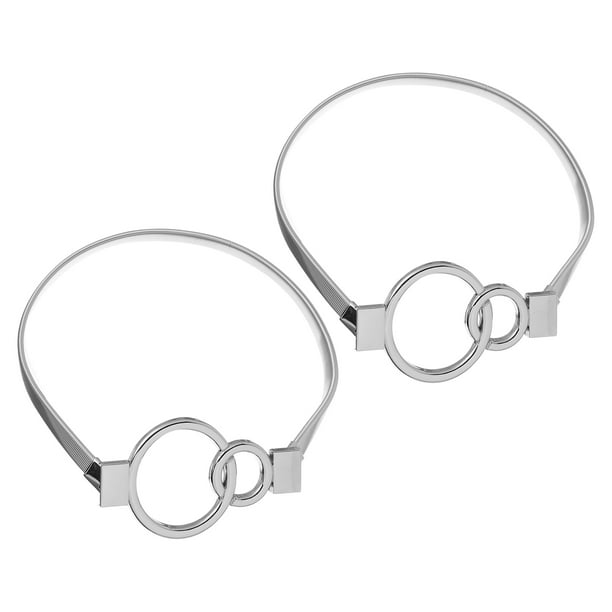 1 par de hebillas de cortina de metal sin perforaciones, corbatas decorativas simples para cortinas