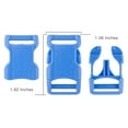 thumbnail image 2 of 50 - 3/4 inch Blue Contoured Side Release Plastic Buckles YKK, 2 of 2