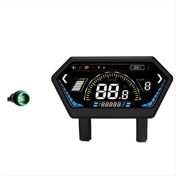Pantalla LCD A Color para Patinete Eléctrico UKS6,24 V-72 V,Tablero Instrumentos para Bicicleta Eléctrica,Pantalla Inteligente para Bicicleta Eléctrica,Resistente Al Agua,5