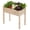 Wooden Color, variant on SHOUFTW Elevated Wooden Planter Box-48"x24"x30" Raised Garden Bed with Built-in Drainage & Protective Liner for Backyard, Patio & Balcony, Gray