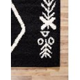 thumbnail image 4 of A2Z Rug Modern & Traditional Moroccan 5534 Black Shaggy Area Rug, 4 of 7