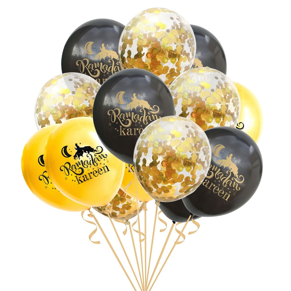 15pcs 12 Inch Eid Al Fitr Balloon Combination Hajj Mubarak Party