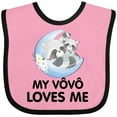 thumbnail image 3 of Inktastic Raccoon My Vovo Loves Me Boys or Girls Baby Bib, 3 of 4