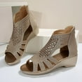 thumbnail image 5 of Wavsuf Platform Sandals for Women Casual Summer Wide Gold Sandals Shoes Size 8.5, 5 of 6
