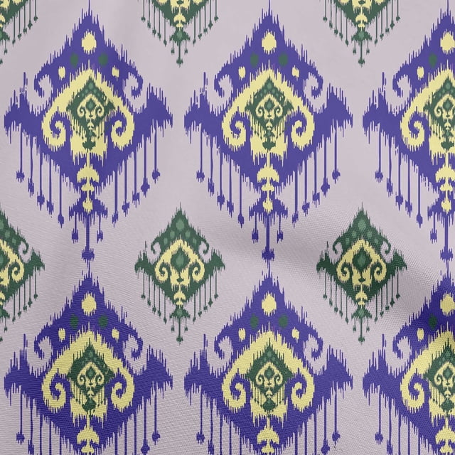 oneOone Silk Tabby Purplish Blue Fabric Asian Ikat Sewing Craft Projects Fabric Prints By Yard 42 Inch Wide