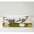 Deer Blanket Daisy Flowers 30"x40" Throw Blanket,Yellow Ombre Oil