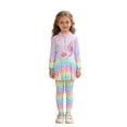 thumbnail image 4 of 5-6 T Toddler Swimsuit Girl Girls Two Piece Swim Set Rash Guard UPF 50+ Sun With Matching Swim Shorts For Water Play, 4 of 4