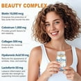 thumbnail image 6 of Biotin 10,000 mcg Softgels for Hair Growth, Skin & Nail Support - with Collagen, Colostrum & Hyaluronic Acid - Non-GMO, Gluten-Free, 60 Count (2 per Serving), 6 of 7