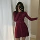 thumbnail image 5 of Vestido corto de punto de una pieza para mujer, minivestido de moda coreana para otoño e invierno, Sexy, ajustado, blanco, 2024, 5 of 6