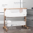 thumbnail image 2 of KoolerThings Moisés para bebé, cama de noche para bebé, cuna portátil fácil de plegar con cesta de almacenamiento para recién nacido, moisés de noche, cómodo colchón/bolsa de viaje incluida (moisés) (, 2 of 5
