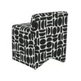 thumbnail image 5 of Pippa Black Geometric Jacquard Weave Stool, 5 of 6