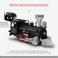 thumbnail image 5 of Juego de tren de vía Retro simulado, juegos de tren eléctrico con luz y sonido, juguete para regalo de Navidad, 5 of 5