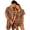 Coffee, variant on Cozy Couple Pajamas Set Short Sleeve Collar Button Down Tops with Side Slit Short Pants Sleepwear for Women White,XL