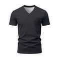 thumbnail image 7 of Men's V Neck Pocket T-Shirts Short Sleeve Comfort Dressy Tee Shirts Casual Summer Athletic Plain Color Tops, 7 of 7