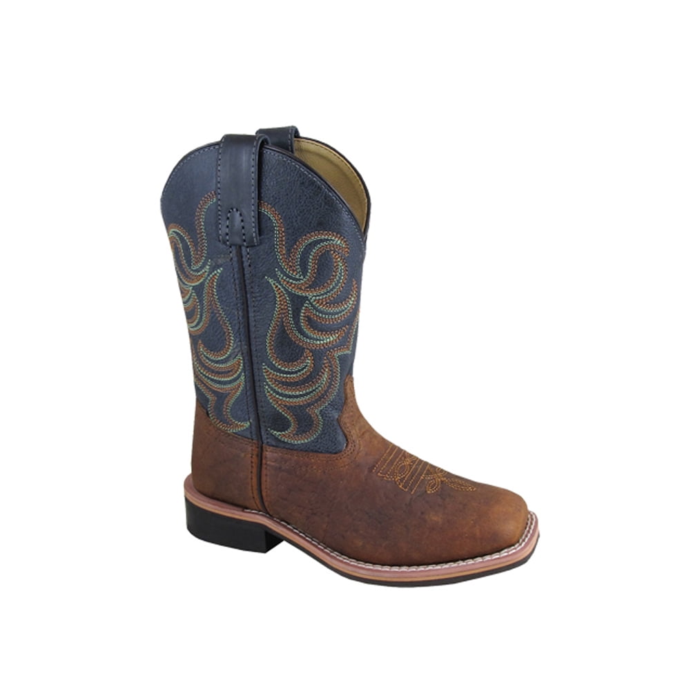 Smoky Mountain Boots Western Boys Jesse Square Toe 7 Youth Brown 3667 
