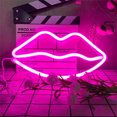 thumbnail image 1 of Lámpara LED con forma de labios de neón luz nocturna con Tmvgtek forma de nube decoración de Navidad fiesta boda regalo para el hogar universo, 1 of 1