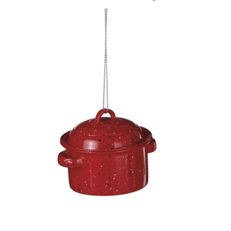 Details about   Midwest Camping Red Enamel Speckled Cooking Pot Christmas Ornament 