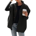 thumbnail image 2 of WTOBBY Women's Fuzzy Fleece Vest Casual Oversized Warm Button Down Vest Jacket with Pockets, Soft and Cozy Vest for Relaxed and Comfortable Outfits,Black XL, 2 of 8