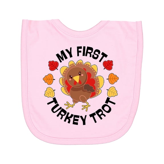 Inktastic My First Turkey Trot Newborn Bib