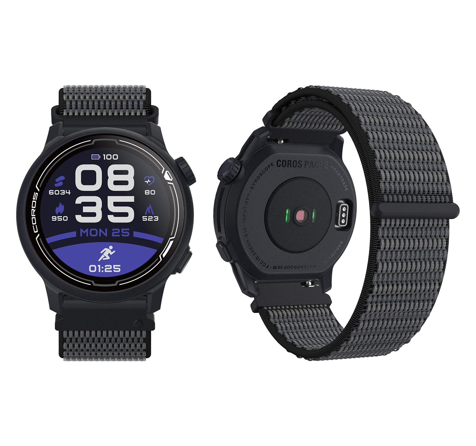COROS GPSウォッチ PACE2 ダークネイビーナイロンバンド COROS Pace 2 GPS Sport Watch w/Nylon Band, Dark Navy
