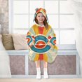 thumbnail image 7 of FORMRS Wearable Blanket Hoodie with Sleeves for Kids Cozy Flannel Sweatshirt, Colorful Circles, 7 of 7