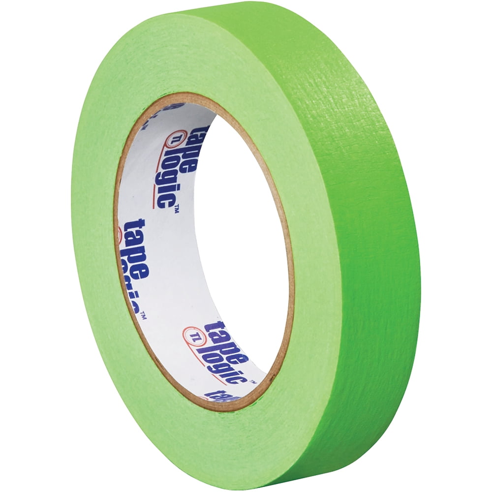 Tape Logic Masking Tape 4.9 Mil 1" x 60 yds. Light Green 12/Case