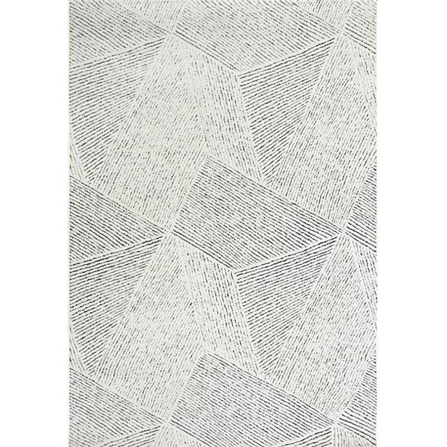 Dynamic Rugs LT698144150 5 Pi 3 Po x 7 Pi 7 Po Lotus 8144 Tapis de la Région&44; 150 Ivoire & Bleu