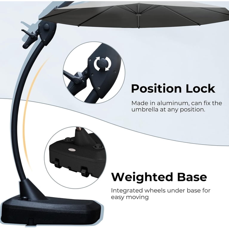 hooda 13 ft market patio umbrella Treasure Garden 13-ft Outdoor with Lux Lighting, Octago Kona - 9' Patio Size:Red type_Tech_Accessory;Backpack this umbrella is perfect