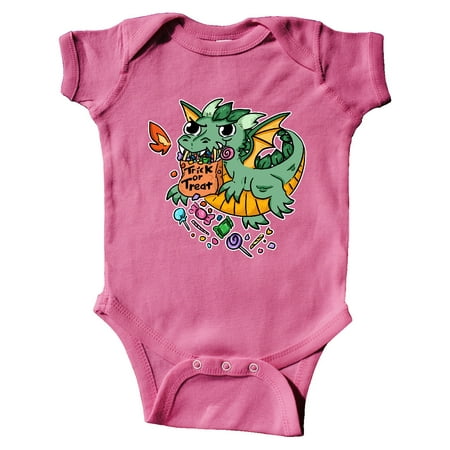 

Inktastic Cute Halloween Dragon Trick or Treat Gift Baby Boy or Baby Girl Bodysuit