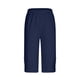 thumbnail image 5 of Leggings capri de 7/8 para mujer: color liso, ligeros, transpirables, cintura elástica para el verano, tallas S-XXXL, 5 of 5