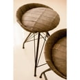 thumbnail image 4 of HomeRoots  25.5 x 19 x 17.5 in. Brown & Black Leather Swivel Low Back Counter Height Bar Chair with Footrest, 4 of 8