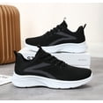 thumbnail image 6 of Women's Textured Sneakers,Breathable Running Shoes,Women's Slip Resistant Shoes,Stripe Design,Black, 6 of 6