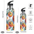 thumbnail image 2 of Yayeee 20oz Insulated Water Bottle Double Wall Stainless Steel with Flip Straw Lid, Watercolor Tomatoes, 2 of 7